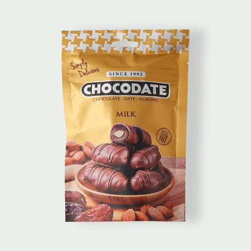 Daktyle z migdałami w mlecznej czekoladzie