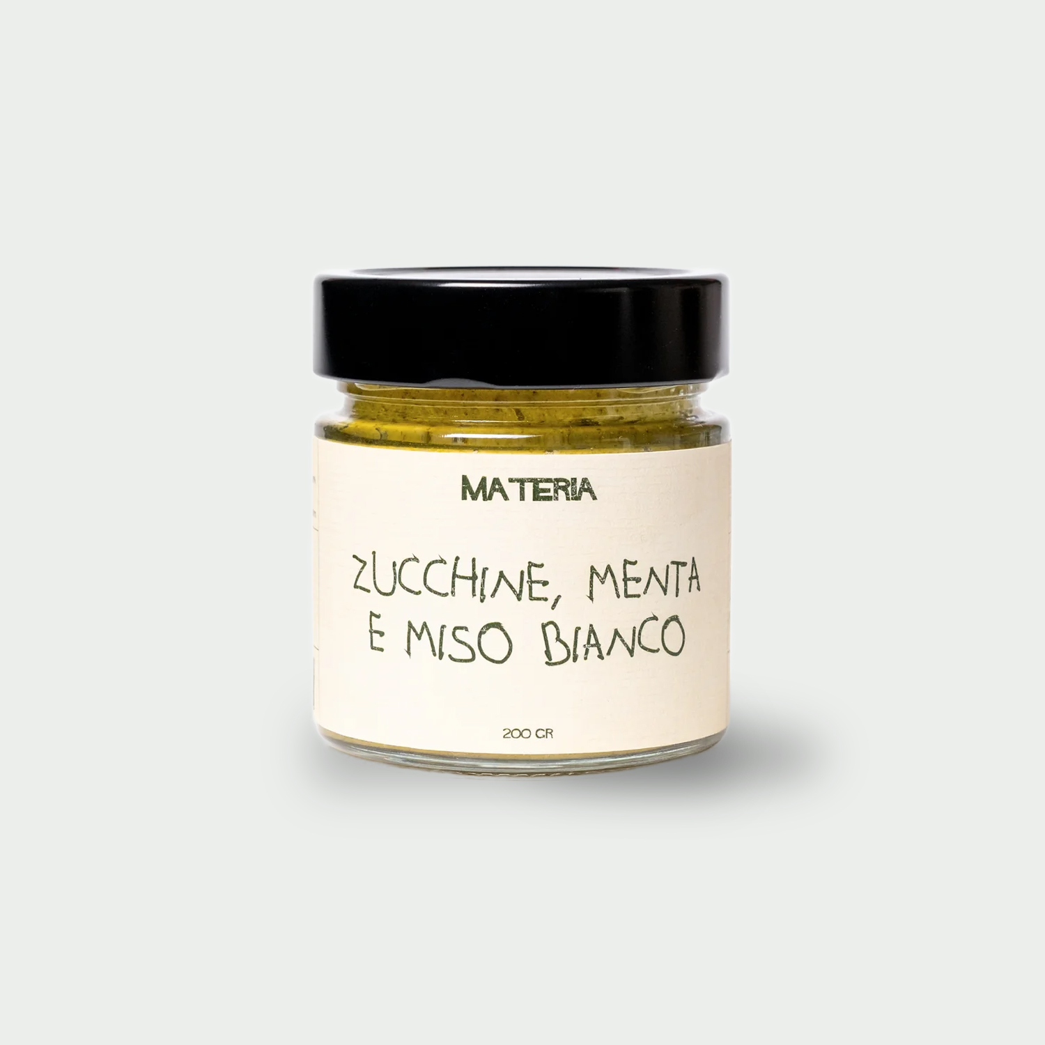 Krem z cukinii z miętą i białą pastą miso