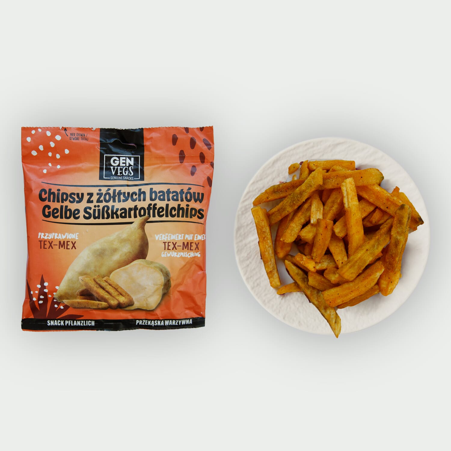 Chipsy z żółtych batatów