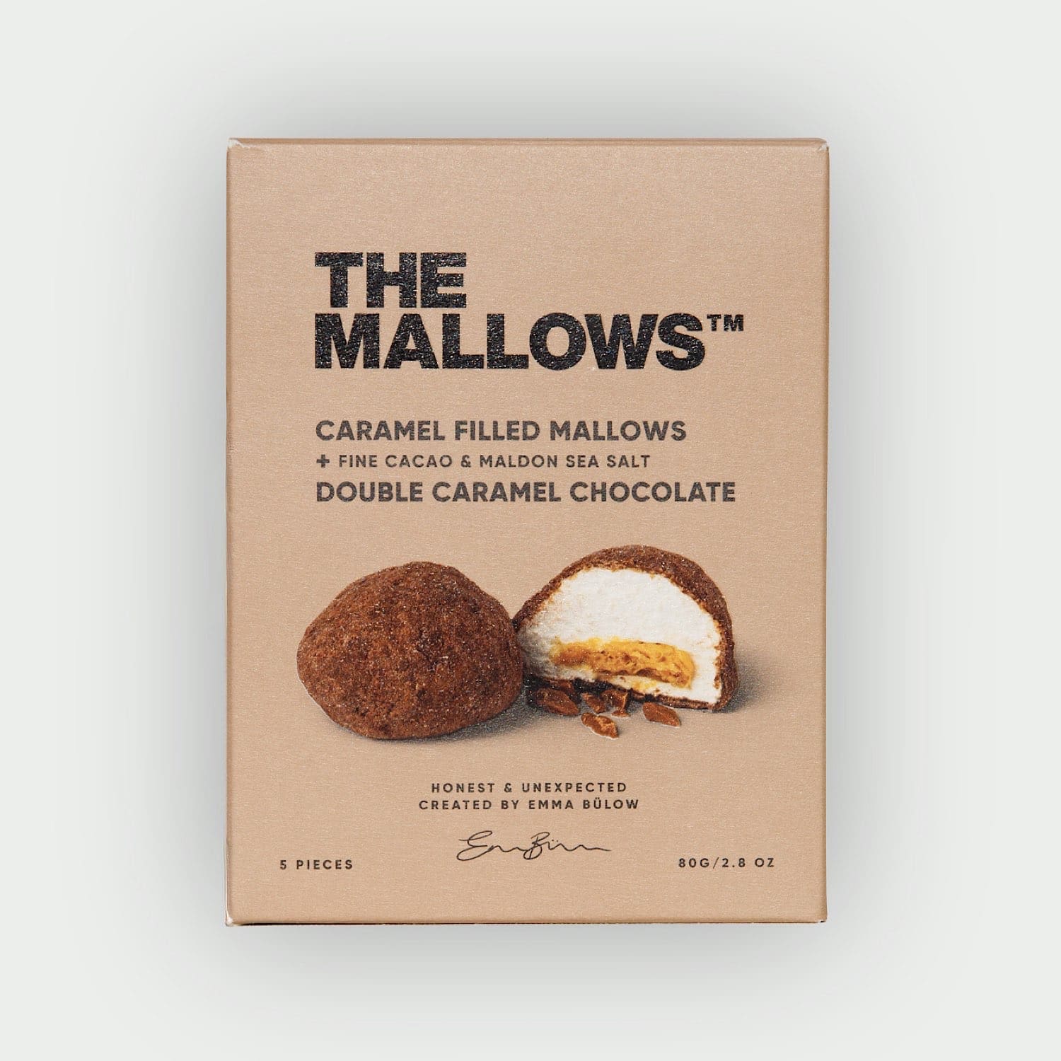 Pianki z karmelem w słodkiej czekoladzie karmelowej