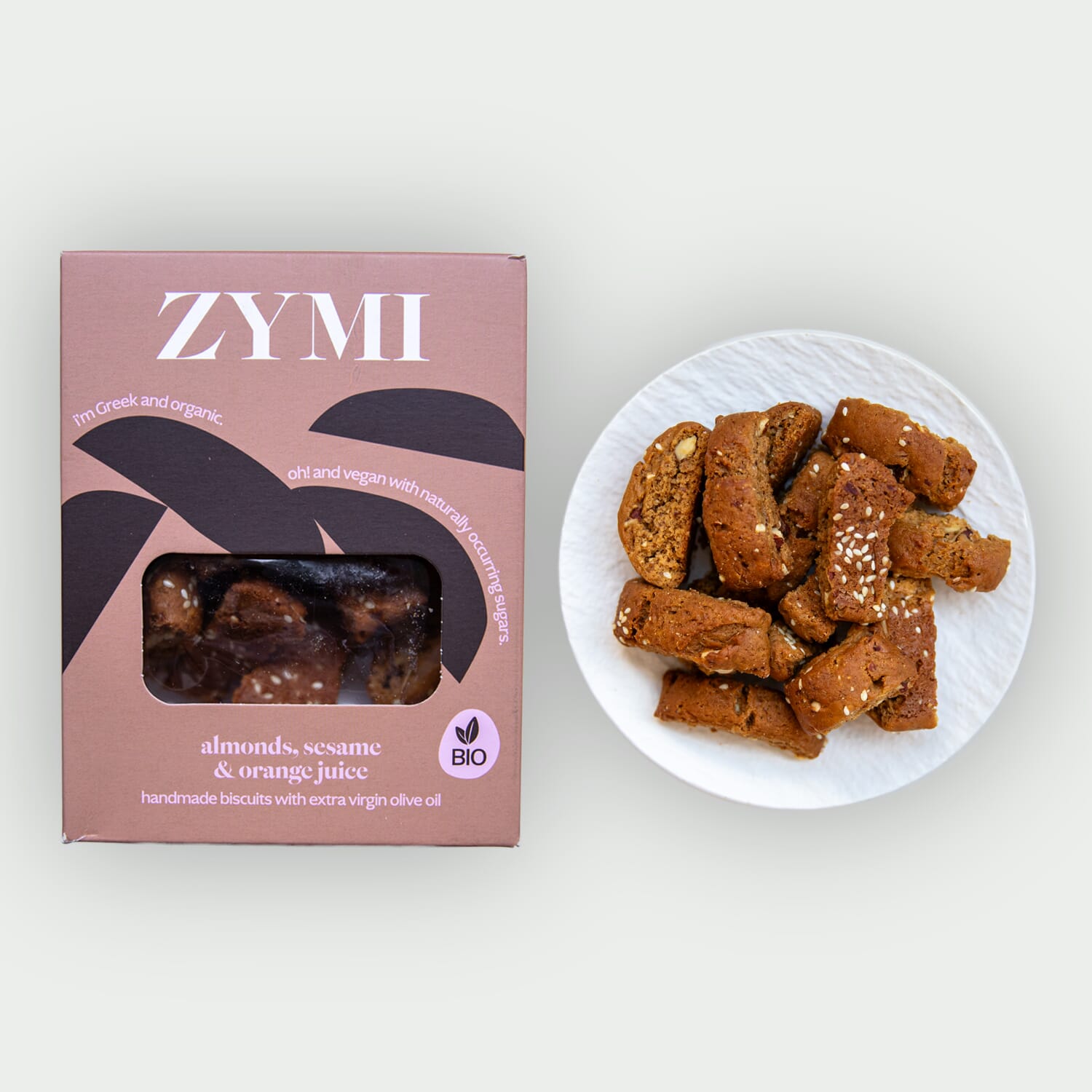 Ciasteczka z migdałami, sezamem i sokiem pomarańczowym